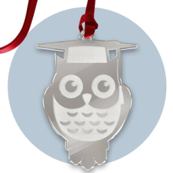 Tag Laurea Gufo Personalizzato in Plexiglass – Segnaposto o Bomboniera Elegante 6 cmPER FESTE E CERIMONIE