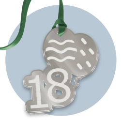 Tag in Plexiglass Personalizzato 18° Compleanno – Segnaposto Bomboniera Festa Elegante 6cm – Vari Colori