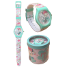 Orologio Analogico Minnie Mouse da polso in Scatola di latta Idea Regalo Bambina