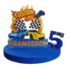 Centro Tavola 3D Hot Wheels Racing – Decorazione Compleanno Personalizzata in Polistirolo