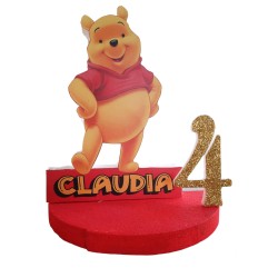 Centro Tavola 3D Winnie the Pooh - Compleanno Personalizzato