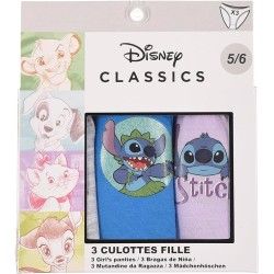 Lilo & Stitch Slip Bambini 3-4 Anni – Box 3pz in Cotone | Intimo Disney Comodo e Traspirante