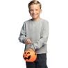 Zucca per Halloween con luce e suono, sacchetto di plastica, decorazione di Halloween Dolcetto Scherzetto