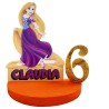 Centro Tavola 3D Principessa Rapunzel - Compleanno Personalizzato