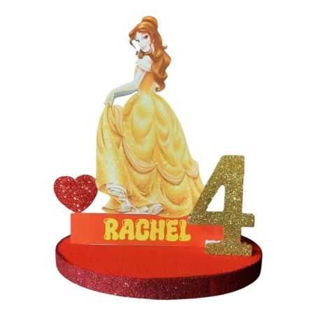 Centro Tavola 3D Principessa Belle - Compleanno Personalizzato