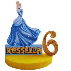 Centro Tavola 3D Cenerentola - Compleanno Personalizzato