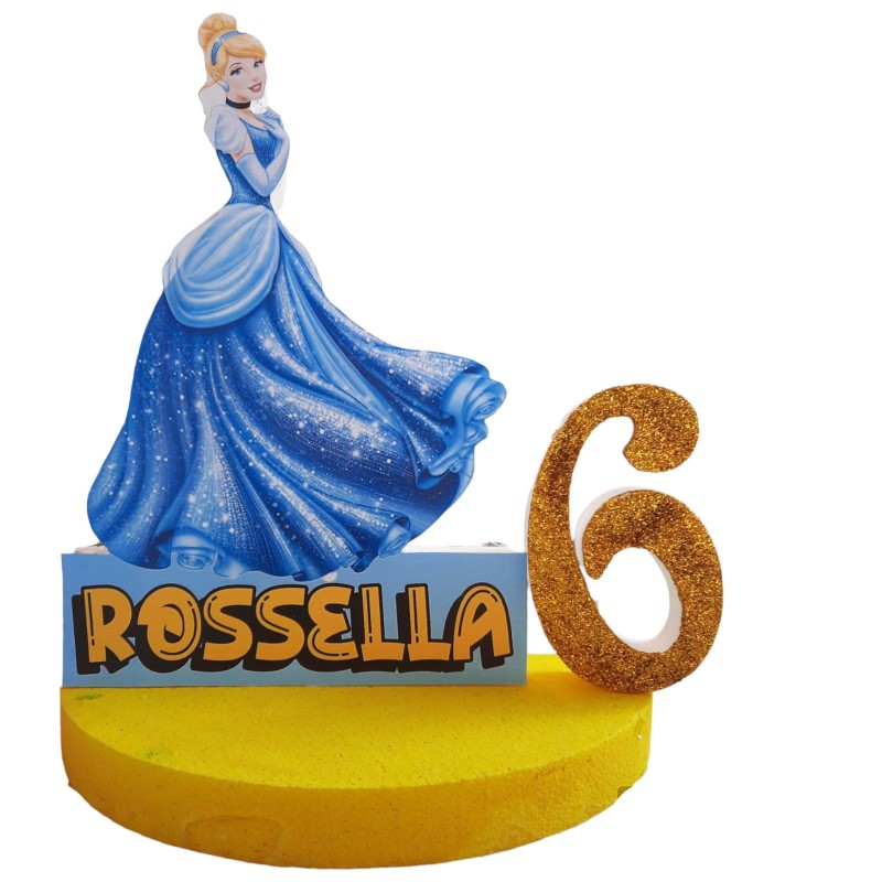 Centro Tavola 3D Cenerentola - Compleanno Personalizzato