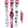 "Orologio da Polso Digitale Disney Minnie: Personalizza il Tuo Stile con 2 Cinturini Colorabili e 4 Pennarelli!"