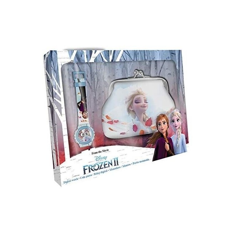 Orologio da Polso Digitale con Portamonete Disney Frozen Elsa Anna - Idea Regalo Bambina