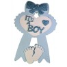 Centro Tavola Nascita Maschietto 40x29x6 cm – Decorazione “It’s a Boy” Celeste con Fiocco e Piedini per Baby Shower e Nascita