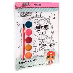 L.O.L SURPRISE! SET PER DIPINGERE CON PITTURA COLORI AD ACQUA SCUOLA E TEMPO LIBERO BAMBINA