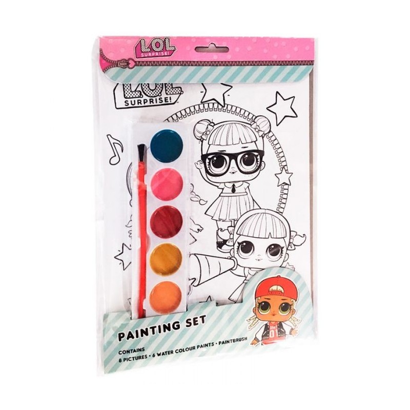 L.O.L SURPRISE! SET PER DIPINGERE CON PITTURA COLORI AD ACQUA SCUOLA E TEMPO LIBERO BAMBINA