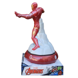Lampada 3D Iron Man Marvel Avengers LED da Tavolo Comodino Bambini Regalo Super Eroe Luce Notturna