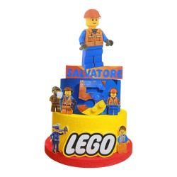 Torta Scenografica Lego City in Polistirolo – Personalizzabile con Nome ed Età