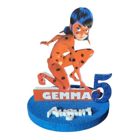 Centro Tavola 3D Miraculous Ladybug - Compleanno Personalizzato