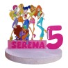 Sagoma 3D Winx Club Personalizzata con Nome e Età – Centro Tavola Scenografico in Polistirolo Decorazione Festa Compleanno