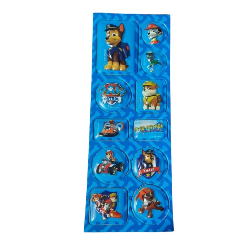 Stickers Set di adesivi con bellissime immagini in 3D Paw Patrol idea regalo Bambini