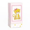 Scatoline Porta Confetti con Leone Rosa Scatola Fai Da Te 4X4X8.5 Conf. 20pz Nascita Battesimo
