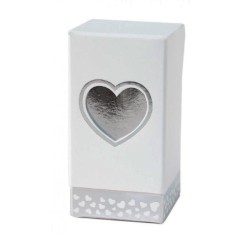 Scatoline Porta Confetti a Cuore Silver – Set Fai-da-te 20 pz, 4x4x8.5 cm