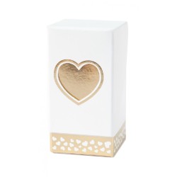 Scatoline Porta Confetti Cuore Oro Scatola Fai Da Te 4X4X8.5 Conf. 20pz Mon Petit
