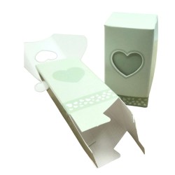Scatoline Porta Confetti Cuore Verde 4x4x8.5 cm – Scatole Fai da Te per Bomboniere, Matrimonio, Battesimo, Promessa20 Pezzi
