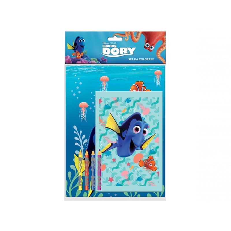 Set da Colorare Disney Alla Ricerca di Dory 34x21 cm Idea Regalo Bambini Regalini Festa