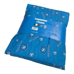 Trapuntino Singolo SSC Napoli microfibra Copriletto Prodotto Ufficiale cm 170 x 270 Idea Regalo