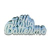 Scritta il Mio Battesimo Celeste in Polistirolo 35x20 cm Decorazione Centro Tavolo per Festa