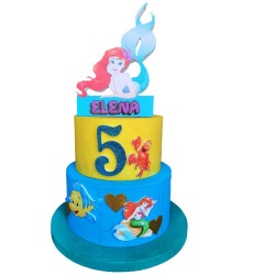 "Torta Scenografica La Sirenetta Disney : Personalizza il Compleanno con Nome e Numero!"
