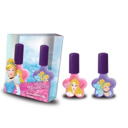 Set Smalti Principesse Disney per Bambine – Kit di Bellezza con 2 Smalti e Decorazioni Unghie – Idea Regalo Perfetta