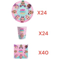 Coordinato per Feste Compleanno Cry Babies Kit Party Bambini Festa e Party