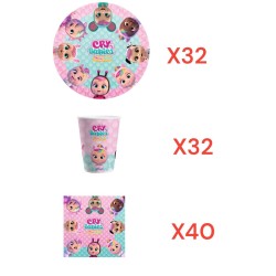 Coordinato per Feste Compleanno Cry Babies Kit Party Bambini Festa e Party