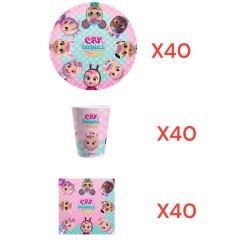 Coordinato per Feste Compleanno Cry Babies Kit Party Bambini Festa e Party
