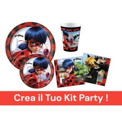 Coordinato per Feste Compleanno Miraculous Disney Lady Bugs Kit Party Bambini Festa e Party