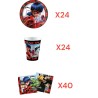 Coordinato per Feste Compleanno Miraculous Disney Lady Bugs Kit Party Bambini Festa e Party