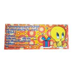 BIGLIETTO INVITI DI COMPLEANNO DEI BABY LOONEY TOONS TWEETY