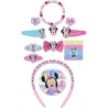 Set accessori per capelli 14pz Minnie Disney Cerchietto fermaglio bracciale Anello Idea Regalo
