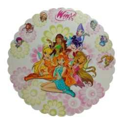 Set 3 Dischi SottoTorta Rigidi Winx 34 cm – Decorazioni Festa Bambina, Piatti Torte, Party Tema Winx