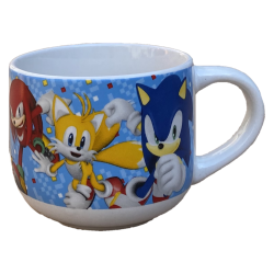 Tazza Larga Jumbo Sonic 380ml in Ceramica – Tazzone Colazione Microonde e Lavastoviglie – Idea Regalo