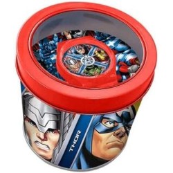 Orologio Analogico Avengers Marvel con Scatola in Latta – Idea Regalo Bambino