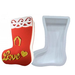 Calza Befana 3D I Love – Scatola Contenitore in Polistirolo 40x27x13 Porta Dolci, Caramelle e Cioccolatini