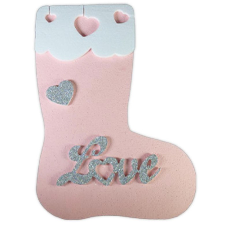 Calza Befana in Polistirolo 3D Scatola contenitore Love 40x27x13 Porta Caramelle Cioccolatini ecc...