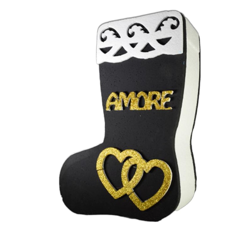 Calza Befana in Polistirolo 3D Scatola contenitore Amore 40x27x13 Porta Caramelle Cioccolatini ecc...