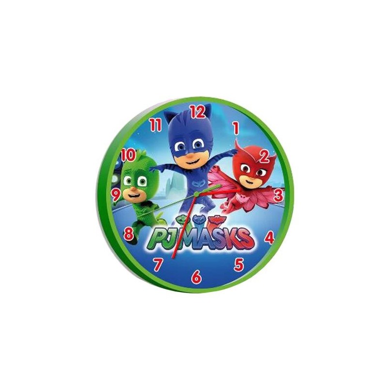 Orologio da Parete PJ Masks Super Pigiamini - Diametro 24 cm, Perfetto per Camerette Bambini