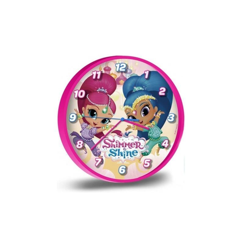OROLOGIO DA PARETE SHIMMER AND SHINE DISNEY DIAMETRO CM. 24 CAMERETTE BAMBINA