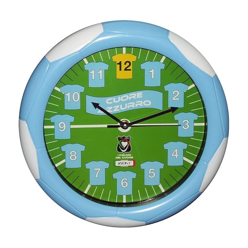 OROLOGIO DA PARETE CUORE BIANCO AZZURRO CASA UFFICIO