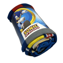 Plaid Coperta Pile Bambini Sonic The Hedgehog Disney 100x150 cm – Morbida e Calda Idea Regalo