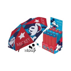 Ombrello Pieghevole Bambino Mickey Mouse Antivento con Struttura Rinforzata Ombrello Portatile per Borsa, Zaino o Viaggio