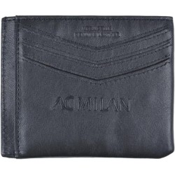 Portafoglio Uomo AC Milan in Vera Pelle con Porta Carte - Scatola Regalo Ufficiale AC Milan