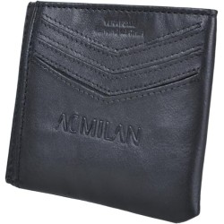 Portafoglio Uomo AC Milan in Vera Pelle con Porta Carte - Scatola Regalo Ufficiale AC Milan